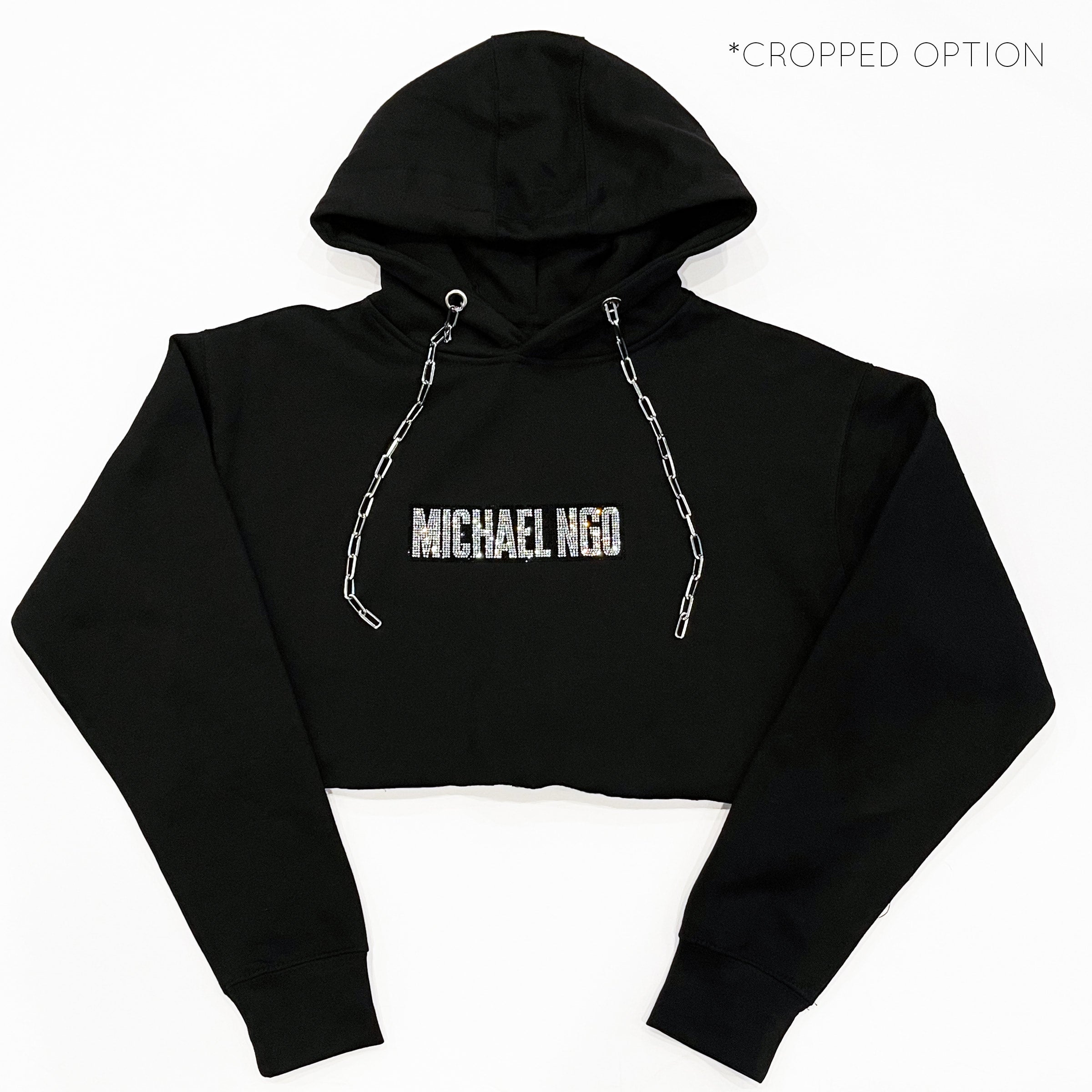 CRYSTAL LOGOx CHAIN HOODIE